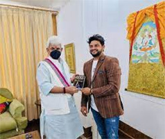 Cricketer Suresh Raina calls on Lt Governor