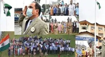 Director Health Services Kashmir unfurls Tricolor at Swastha Bhawan Bemina