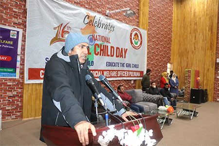 District Administration celebrates 16th National Girl Child Day in Pulwama.