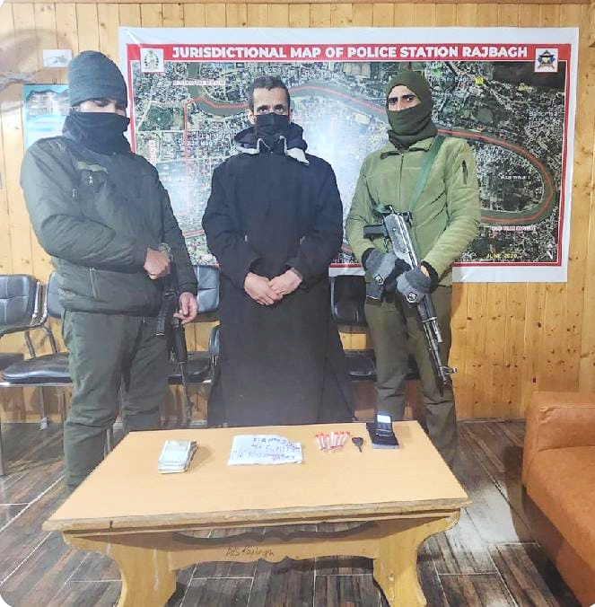 One drug peddler R/o Lasjan, Srinagar arrested