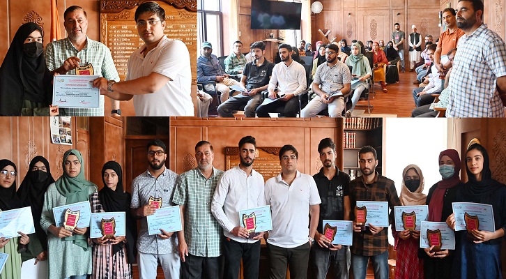 DC Shopian felicitates NEET, Class 10th, 12th top performers of the district