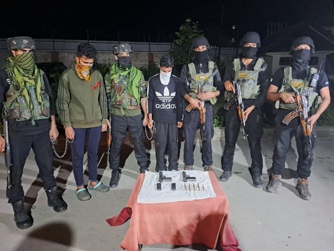 2 militant associates arrested in North Kashmir arms and ammunition recovered : Police