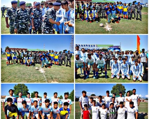 179 CRPF Organised football tournament begins in Sopore Town