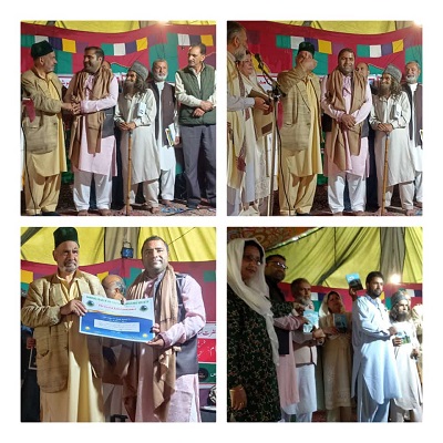 President of ACA & SKLCWS Mr.Tariq Ahmad Shera invited to Shames Faqeer (RA) Cultural Welfare Society, honoured for relentless social work.