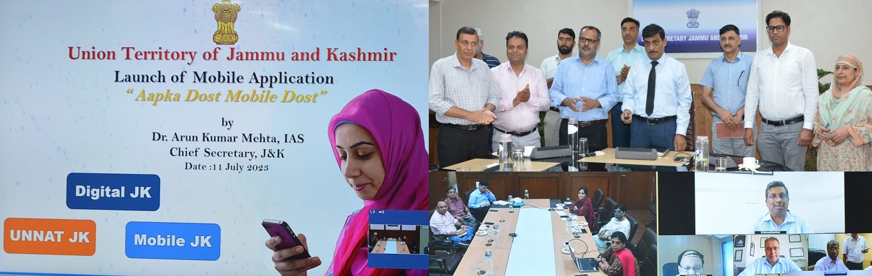 CS launches Mobile Dost App revolutionizing Citizen-Centric Services in JK
