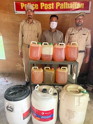 Palhallan shopkeeper held for selling petrol illegally on exorbitant rates