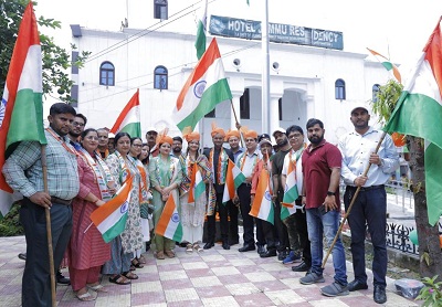 Director Tourism Jammu hoists National Flag at Tourist Reception Centre Jammu, holds Tiranga Rally on the eve of Independence Day