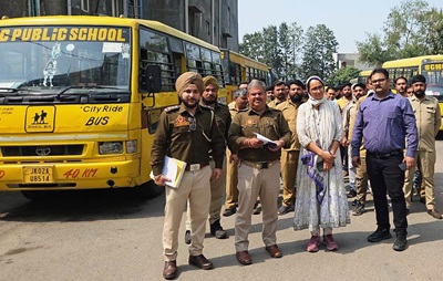 RTO Jammu conducts safety audit of  school buses