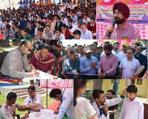 Multi Speciality mega health camp held at JNV Arnora (Ghat)