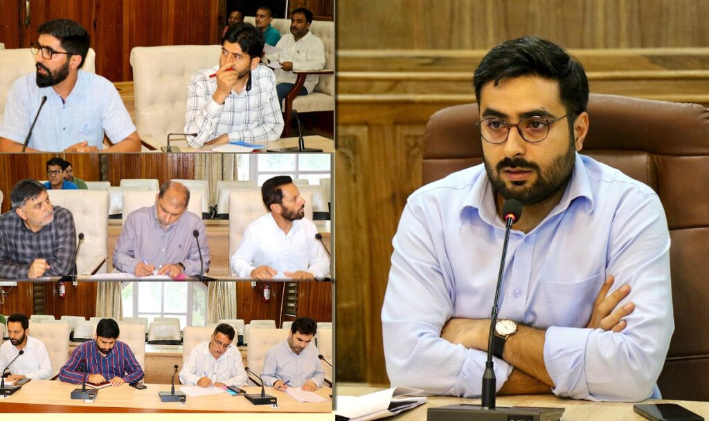 DC Srinagar reviews status of works undertaken under District Mineral Fund (PMKKKY Scheme).