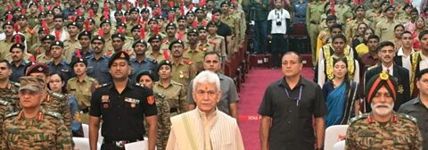 Lieutenant Governor interacts with NCC Cadets at Special National Integration Camp at Srinagar