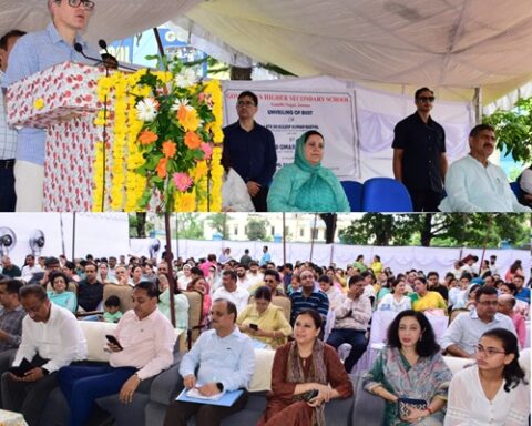 JAMMU, JULY 16: Chief Minister Omar Abdullah today unveiled the statue of Late Principal Kuldeep Kumar Badyal at Government Gandhi Nagar Boys Higher Secondary School, Jammu. The ceremony paid homage to the educator who was martyred while performing his duties. The solemn event was attended by dignitaries including senior government officials, legislators, educators besides students and the public. Chief Minister Omar Abdullah said the sacrifice of Principal Badyal will “forever remain a guiding light” for society, especially students. He added, “Our society and cultural values hold teachers in the highest regard. Badyal was steadfast in his duty when he was killed in a planned murder. His life and dedication must always light the path of students.” He also announced that the school will be renamed in the late principal’s memory, as a mark of enduring respect. “His life teaches us that one must have steadfast dedication towards one’s duty. That is a great virtue we must all inculcate. Fearless conduct of duty must be our ideal attitude,” he added. Omar Abdullah then interacted with the martyr’s family, including his children Dr. Ashima Badyal and Ashish Badyal and extended his heartfelt condolences. He remarked that Former Chief Minister Dr. Farooq Abdullah, too, would be gratified by today’s tribute to KK Badyal. Advisor to the Chief Minister, Nasir Aslam Wani and Minister for Health & Medical Education, School & Higher Education, Sakina Masood Itoo, were present at the occasion. Minister Sakina Masood Itoo stated that the ceremony was organised onthe instructions of the Chief Minister. She conveyed her shock and anguish that such a dedicated educationist could fall in the line of duty and emphasised the need to reinforce moral and social values among students. Also in attendance were Member of Parliament Jugal Kishore Sharma, along with legislators Vikram Randhawa and Dr Sajjad Shafi. MP Jugal Kishore Sharma expressed that the honour today will be a source of pride and inspiration for the Badyal family. MLA Vikram Randhawa recalled the tragic events and expressed deep sorrow while paying tribute to the late principal. Senior officers, including Secretary, School Education Department; Director, School Education; Director, Samagra Shiksha and Additional Deputy Commissioner, Jammu, were also present.