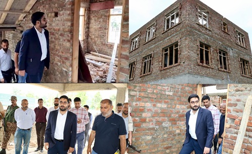 DC Srinagar inspects progress of work on construction of Tehsil Office Khanyar