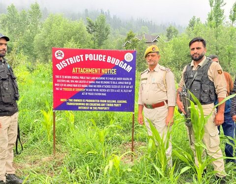 Major Crackdown in Budgam: Police Attach Properties of Pakistan-Based Terror Handlers