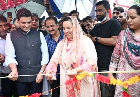 Sakeena Itoo lays foundation stone for 10 MVA Receiving Station at Manzgam Kulgam