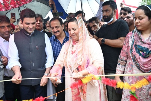 Sakeena Itoo lays foundation stone for 10 MVA Receiving Station at Manzgam Kulgam