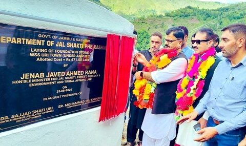 Rana lays foundation stones for Flood Protection Works, Water Supply Scheme in Uri