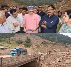 CM Omar Abdullah visits Udhampur to oversee restoration of NH-44 at Thard